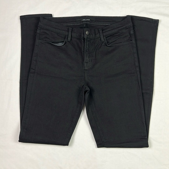 J Brand Women’s 29 Black Super Skinny Stretchy Embroidered  Circles Jean - Picture 1 of 10